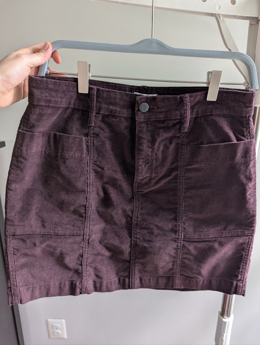 Old Navy Plum Corduroy Mini Skirt